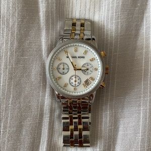 Michael Kors silver and gold watch.